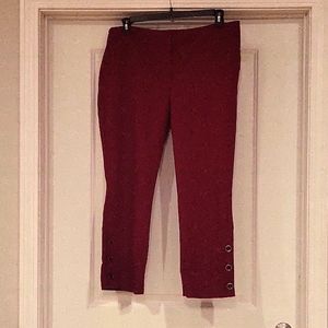 Anne Taylor Factory Red Ankle Length Pants -size 14